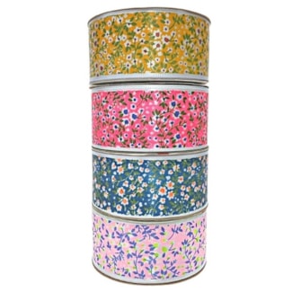 Fita gitex  cetim poliester floral  ref 8800/9 - 38 mm c/ 10 mts