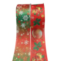 Fita gitex voil listrado cetim  natal  3955/9 - 38 mm c/ 10 mts