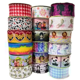 Fita gorgurão estampada art fitas 38 mm c/ 10 mts - promoçâo