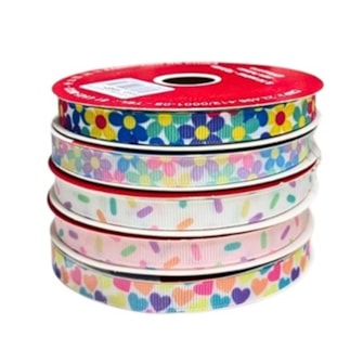 Fita gorgurão estampada yama 9  mm c/ 9.14 mts