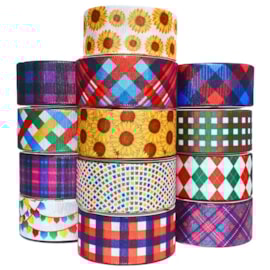 Fita gorgurão gitex estampada festa junina ref. 4650/4651 c/ 10 mts Fita gorgurão gitex estampada festa junina ref. 4650/4651 c/ 10 mts