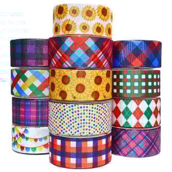 Fita gorgurão gitex estampada festa junina ref. 4650/4651 c/ 10 mts Fita gorgurão gitex estampada festa junina ref. 4650/4651 c/ 10 mts