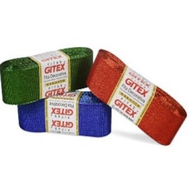 Fita gorgurão gliterizado gitex  350/9   38 mm   c/10 mts Fita gorgurão gliterizado gitex  350/9   38 mm   c/10 mts