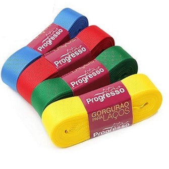 Fita gorgurão p/ laços progresso gl 005  22 mm c/ 10 mts