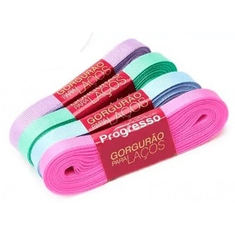 Fita gorgurão p/ laços progresso gl 02 - 10 mm c/ 10 mts