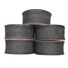 Fita jeans mesclado pespontado ref. jmp 09 - 38 mm c/ 10 mts