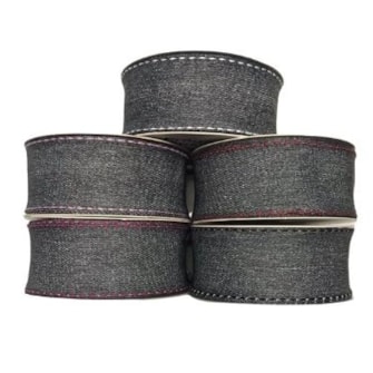 Fita jeans mesclado pespontado ref. jmp 09 - 38 mm c/ 10 mts