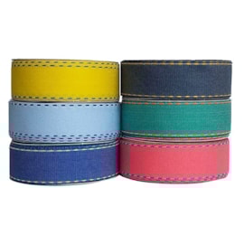 Fita jeansc/ pesponto larg: 25 mm pç c/ 10 mts Fita jeansc/ pesponto larg: 25 mm pç c/ 10 mts