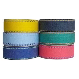 Fita jeansc/ pesponto larg: 25 mm pç c/ 10 mts