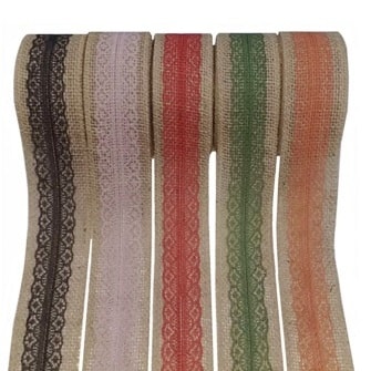 Fita juta/renda uniart  6,0 cm x 9,5 mts