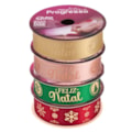 Fita progresso cetim natal ref. ecf 05h 22 mm c/ 10 mts