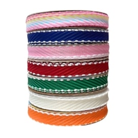 Fita sinimbu decorativa listra pesponto ref. 2008- 10 mm - 10 mts