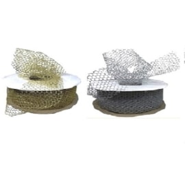 Fita tela larga metalizada - 3 cm c/ 10 mts