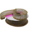 Fita uniart juta lurex ouro nas bordas - 3 cm c/ 9,5 mts