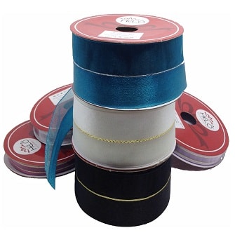 Fita voil/cetim/metalica helô com 38mm c/ 10mts