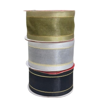 Fita voil/cetim/metalica helo cvm 38mm c/ 9,14mts