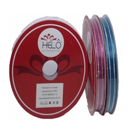 Fita voil/cetim/metalica helo cvm 9,5mm c/ 10mts