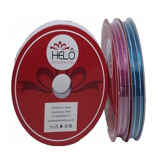 Fita voil/cetim/metalica helo cvm 9,5mm c/ 10mts