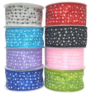 Fita voil estampado melaço estrela 561500   4 cm c/ 10 mts