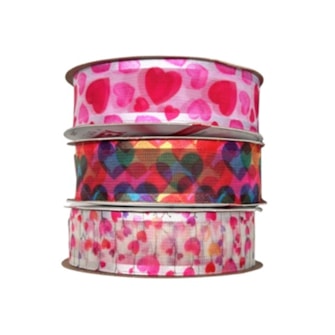Fita voil  gitex estampada ref -  2955/5-  22 mm c/ 10 mts