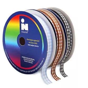 Fita xadrez najar ref. 760 larg.:  7mm pç c/ 10 mts