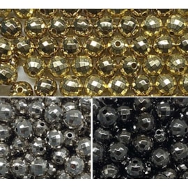 Globinho passante metalizado -  8 mm c/ 50 grs