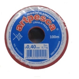 Linha artpesca diametro: 0,40 mm c/ 100 mts