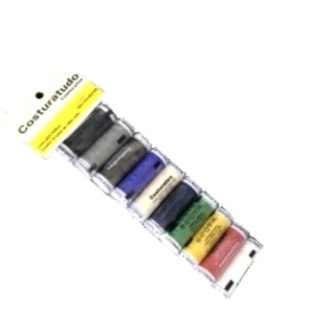Linha costuratudo 100 mts - cx c/ 10 tbs sortidos