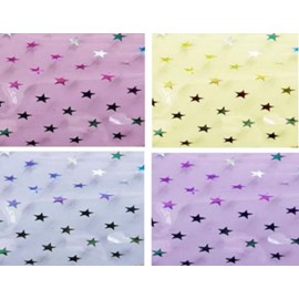 Lonita transparente estrelas coloridas -  ref. 150531 - 24 x 40 cm