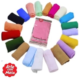 Meia de seda lisa - pct c/ 2 unds Meia de seda lisa - pct c/ 2 unds