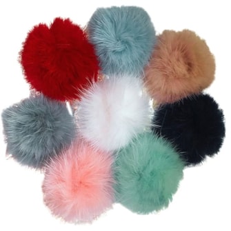 Meio pom pom -  4.5  cm c/ 5 unds