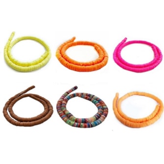 Miçanga emborrachada disquinho - 6 mm c/ aprox. 13  grs  Miçanga emborrachada disquinho - 6 mm c/ aprox. 13  grs