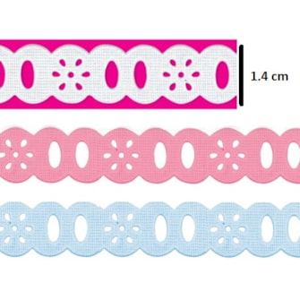 Passa fita  marilda ref. 87 aprox 1,4 cm - c/ 10 mts