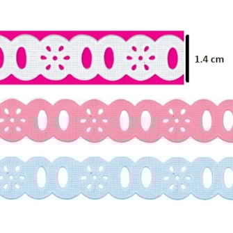 Passa fita  marilda ref. 87 aprox 1,4 cm - c/ 10 mts