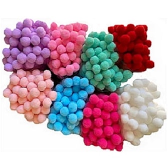 Pom pom  1,5 mm -68 grs aproximadamente  500 unds