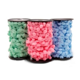 Pom pom grelot 9038/1 tam aprox. 8mm rolo c/ 10 mts