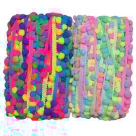 Pom pom grelot multicolor tam: 20mm pç c/ 25 mts