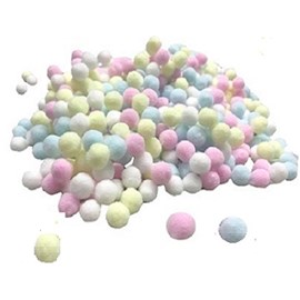 Pompom 10 mm - candy color  c/ 60 grs - aprox. 1000 unds