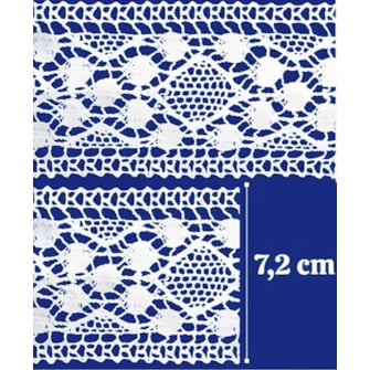 Renda algodao 140164 larg 7,20 cm pç c/ 20 mts