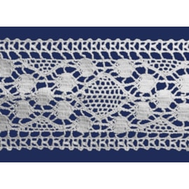 Renda algodao 140164 larg 7,20 cm pç c/ 20 mts Renda algodao 140164 larg 7,20 cm pç c/ 20 mts