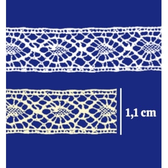 Renda algodao 466928 larg 1,10 cm pç c/ 20 mts