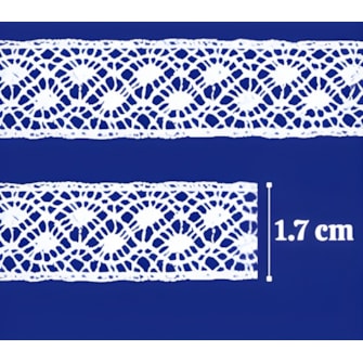 Renda algodao 466936 larg 1,70cm pç c/ 20 mts