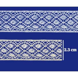 Renda algodao 466940 larg. 2,30cm c/ 20 mts