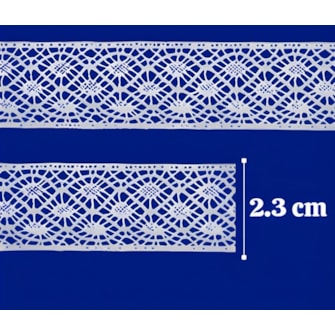 Renda algodao 466940 larg. 2,30cm c/ 20 mts