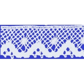 Renda algodao141832 larg.3,30cm pç c/ 20 mts