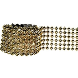 Tela perola dourada 6 mm c/ 6 fileiras - larg. 3.5 cm  c/ 1 mt Tela perola dourada 6 mm c/ 6 fileiras - larg. 3.5 cm  c/ 1 mt