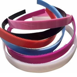 Tiara de plastico inquebravel 1,0 cm - pct c/ 12 unds Tiara de plastico inquebravel 1,0 cm - pct c/ 12 unds